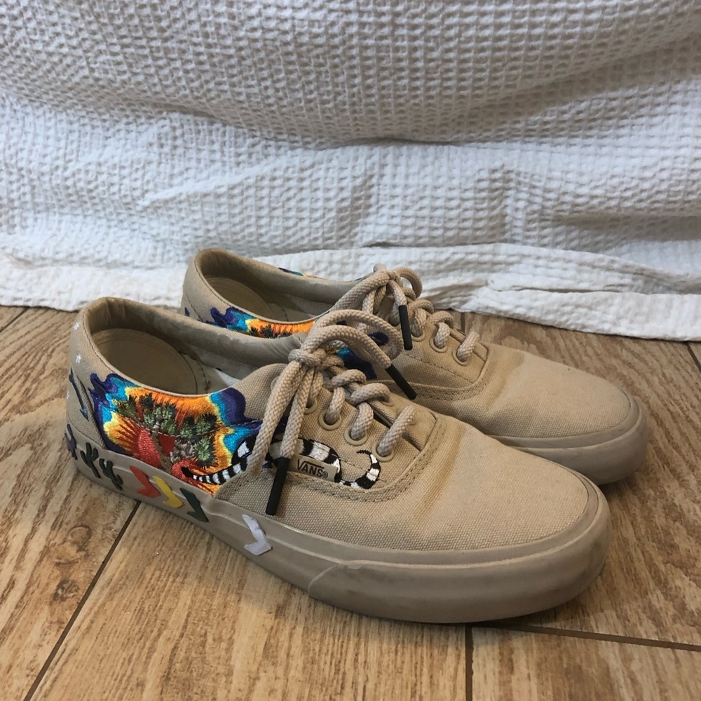 Desert embroidered vans